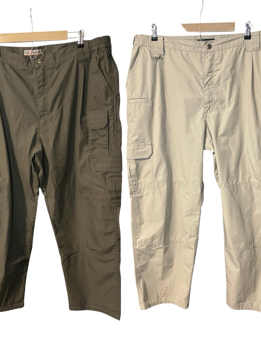 5.11 Tactical Rip Stop Cargo Pants Bundle of 2 Green Tan Size 44 X 30
